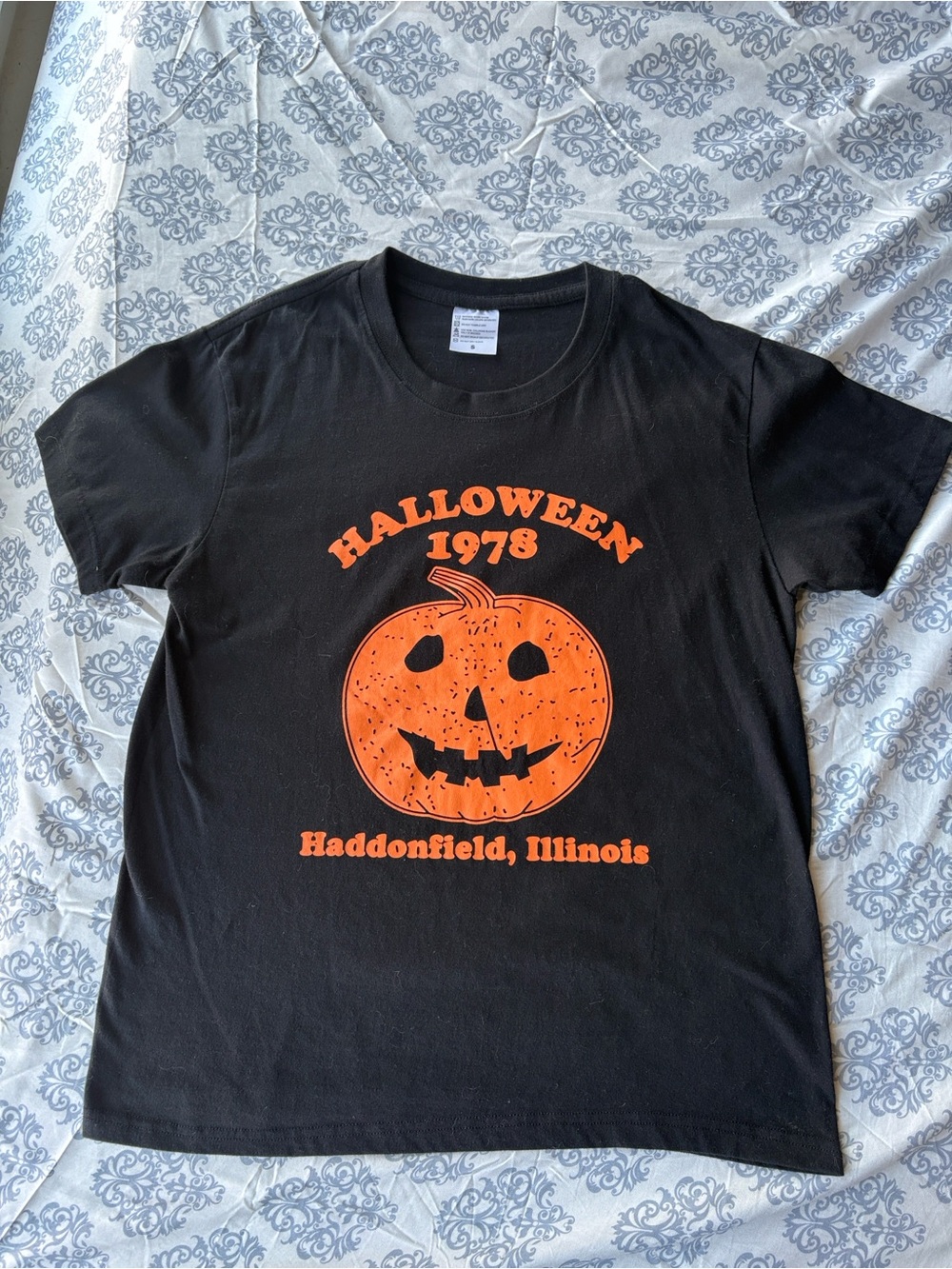 Halloween 1978 Pumpkin Graphic Tee - Black & Orange